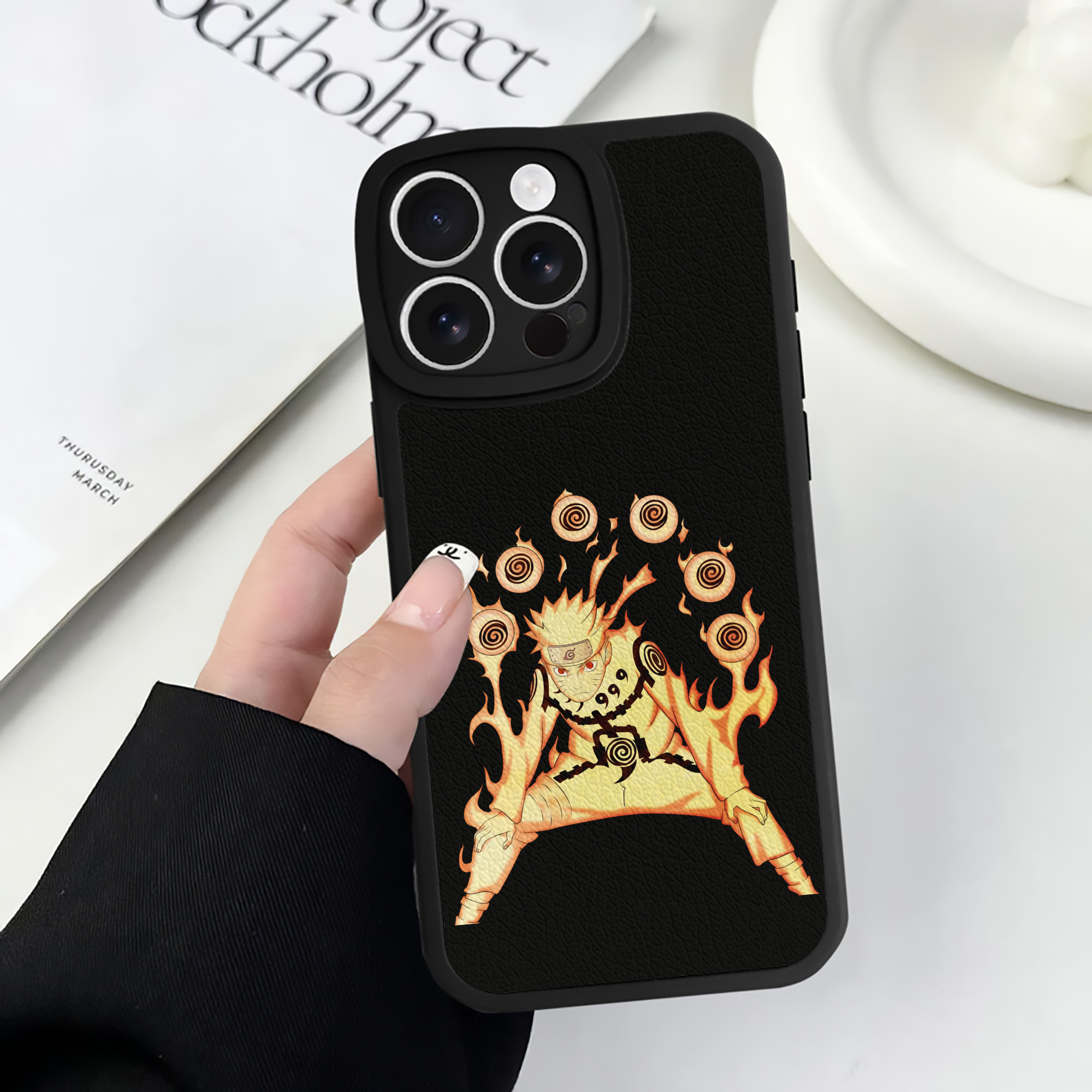 （画像用） NARUTO -ナルト- うずまき ナルト Uzumaki Naruto 【iPhone 16シリーズ対応】シリコンスマホケース（レザー調） 材質：シリコン